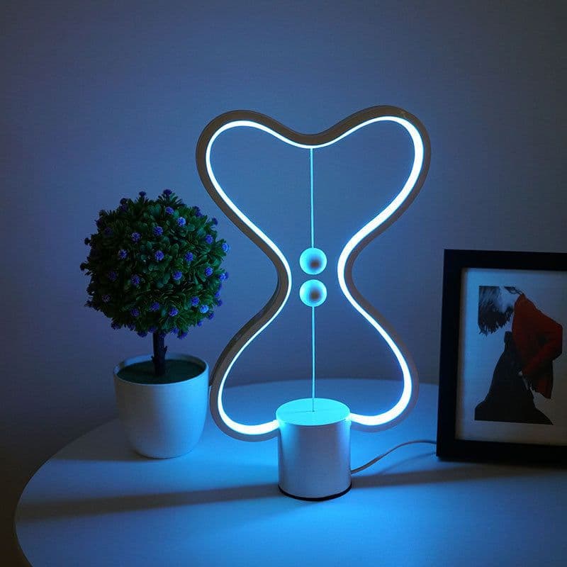 image-7 Colors Balance Lamp LED Night Light USB Powered Home Decor Bedroom Office Table Night Lamp Light