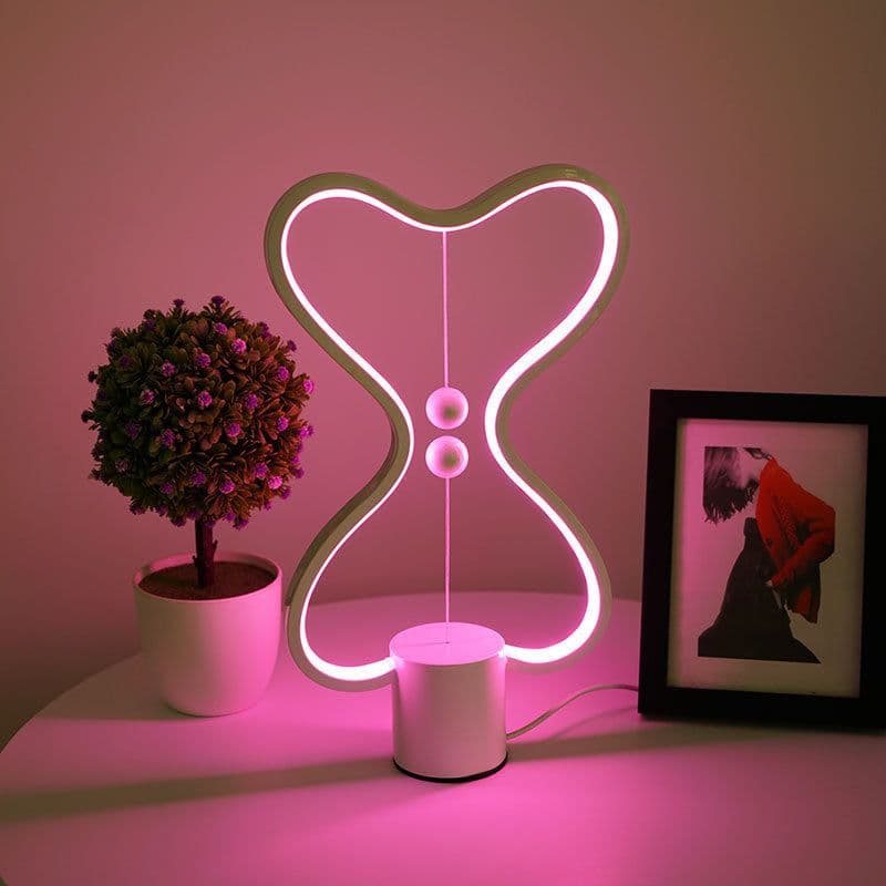 image-7 Colors Balance Lamp LED Night Light USB Powered Home Decor Bedroom Office Table Night Lamp Light