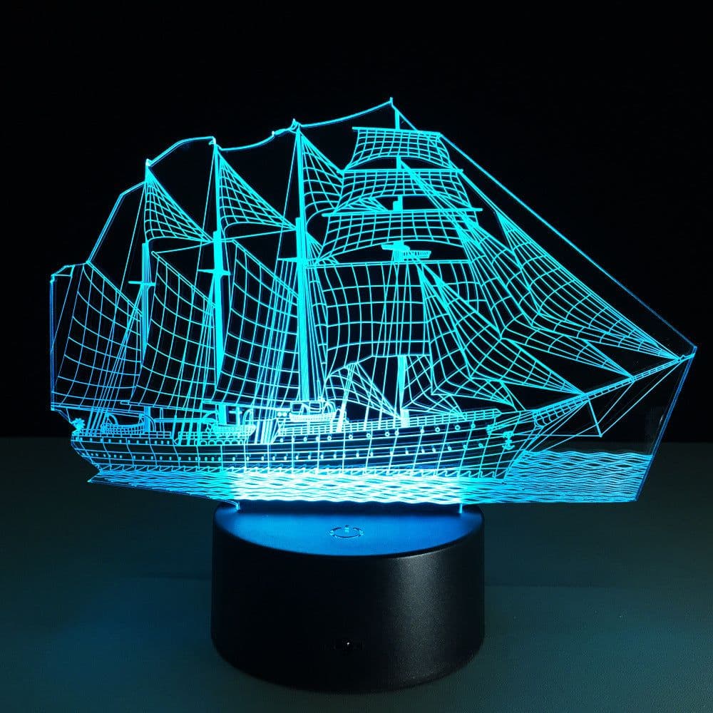image-Creative sailing 3D light