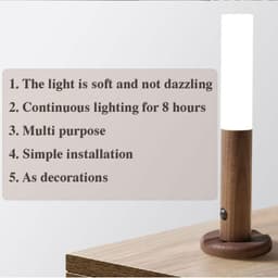 image-Auto LED USB Magnetic Wood Wireless Night Light Corridors Porch Lights PIR Motion Sensor Wall Light Cabinet Lamp