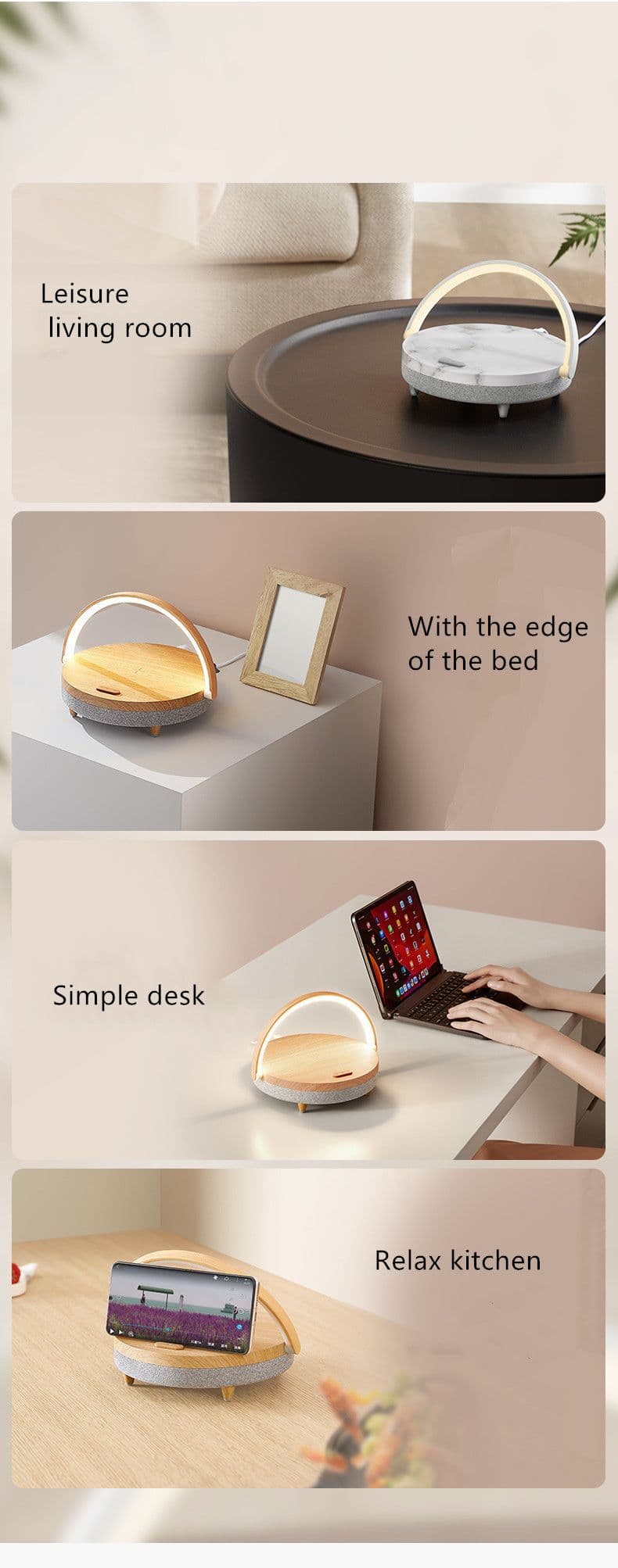 image-Multi-function wireless charging night light