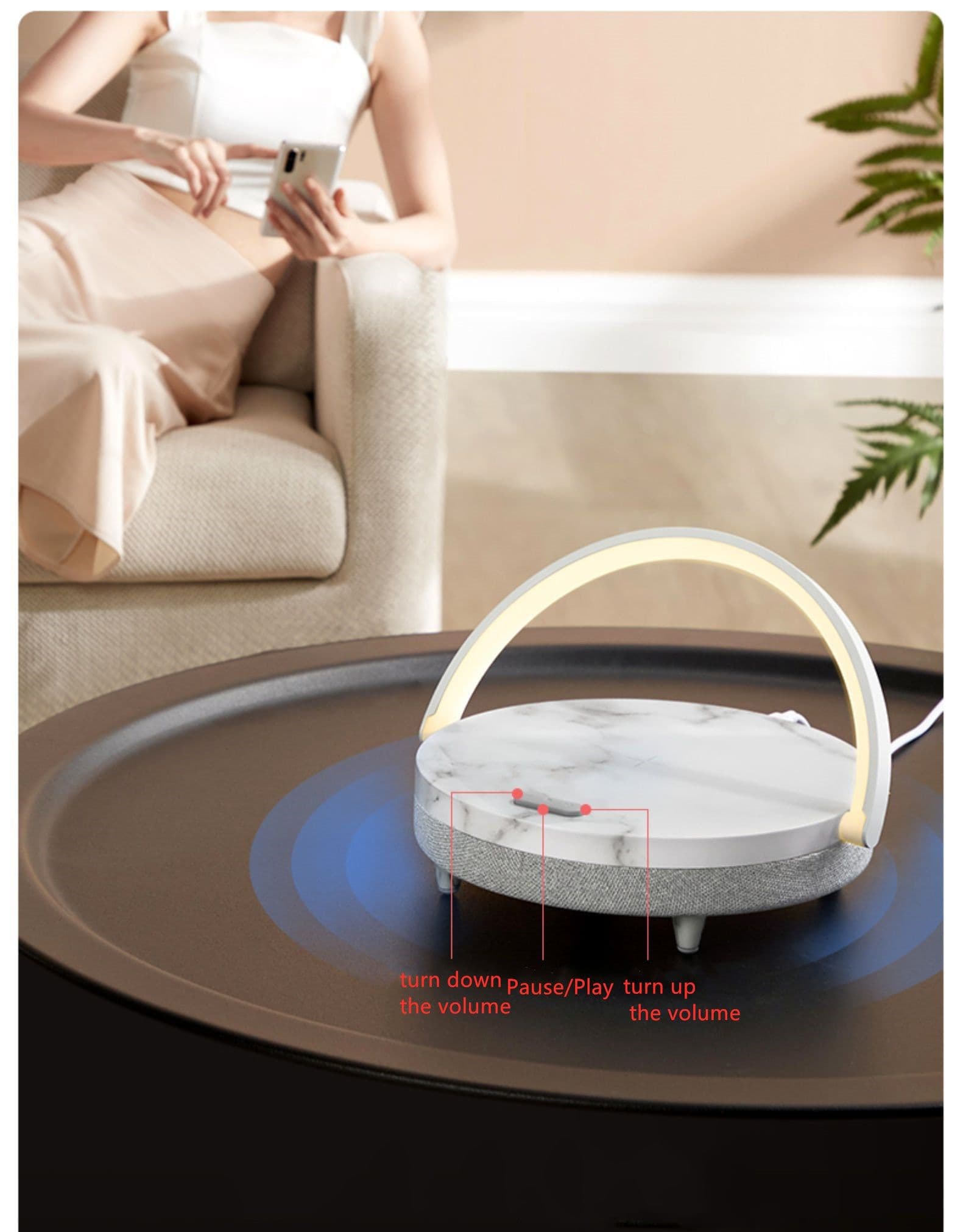image-Multi-function wireless charging night light