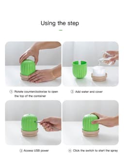 image-Cactus humidifier night light