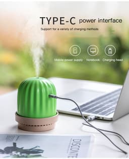 image-Cactus humidifier night light