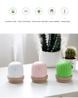image-Cactus humidifier night light