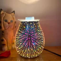 image-Air Humidifier Fireworks Cool Home Mist Humidifier Aroma Diffuser Glass Vase Mist Maker
