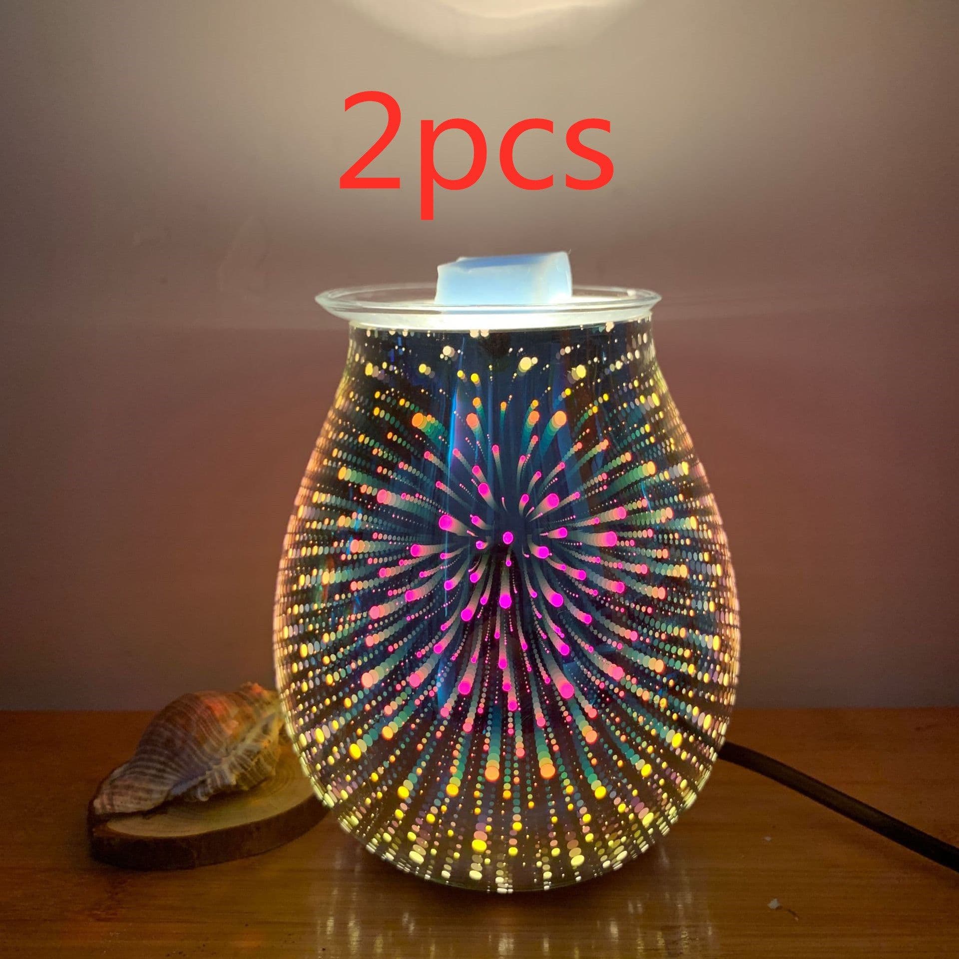 image-Air Humidifier Fireworks Cool Home Mist Humidifier Aroma Diffuser Glass Vase Mist Maker