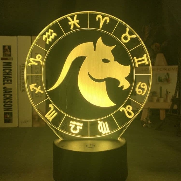 image-Twelve constellations acrylic 3d night light