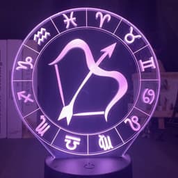 image-Twelve constellations acrylic 3d night light