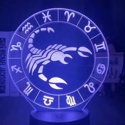 image-Twelve constellations acrylic 3d night light