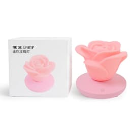 image-4 Colors Romantic Rose-shape Three Lighting Level Dimming Touch Night Light Valentine's Day Night Light