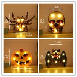 image-Halloween Lights Decoration LED Light Pumpkin Spider Bat Skull Outdoor Decorative Modeling Room Lights Decor Helloween Party