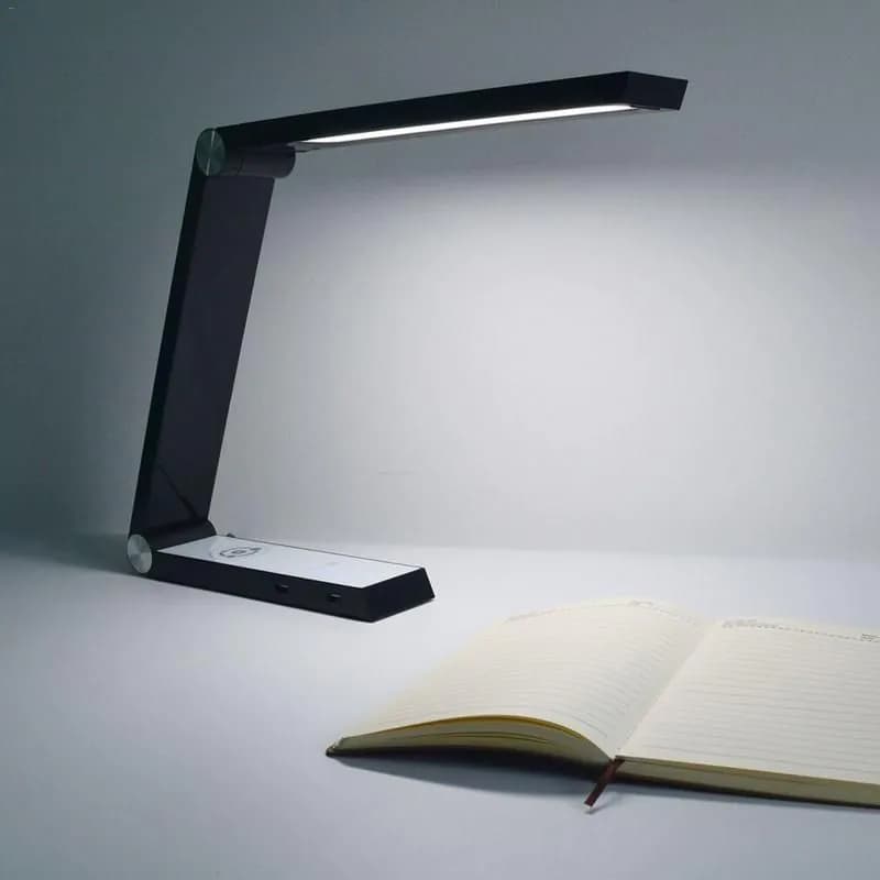 image-LED Triangle Table Lamp Wireless Charging Led Desk Lamps Rechargeable Table Lamps Smart Home Desk Art Light EU US UK Standard