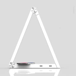 image-LED Triangle Table Lamp Wireless Charging Led Desk Lamps Rechargeable Table Lamps Smart Home Desk Art Light EU US UK Standard