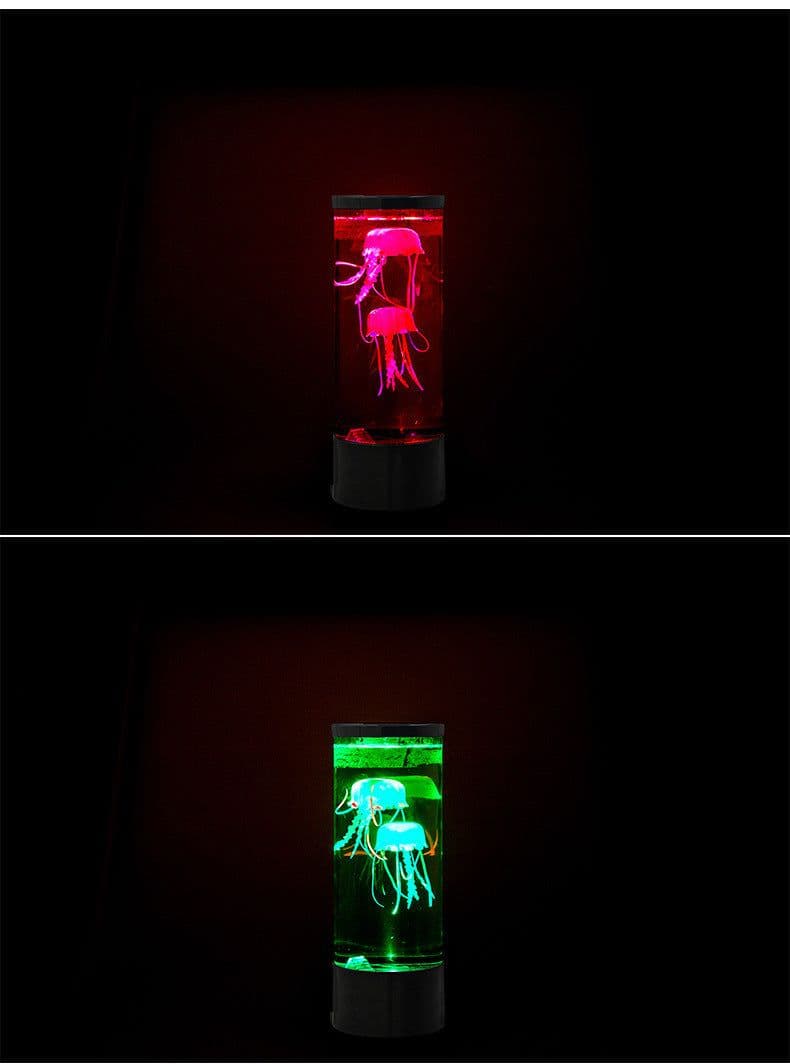 image-LED Jellyfish Night Light USB Charging Children Night Lamp Color Changing Relaxing Desktop Table LED Lamps Kids Christmas Gift