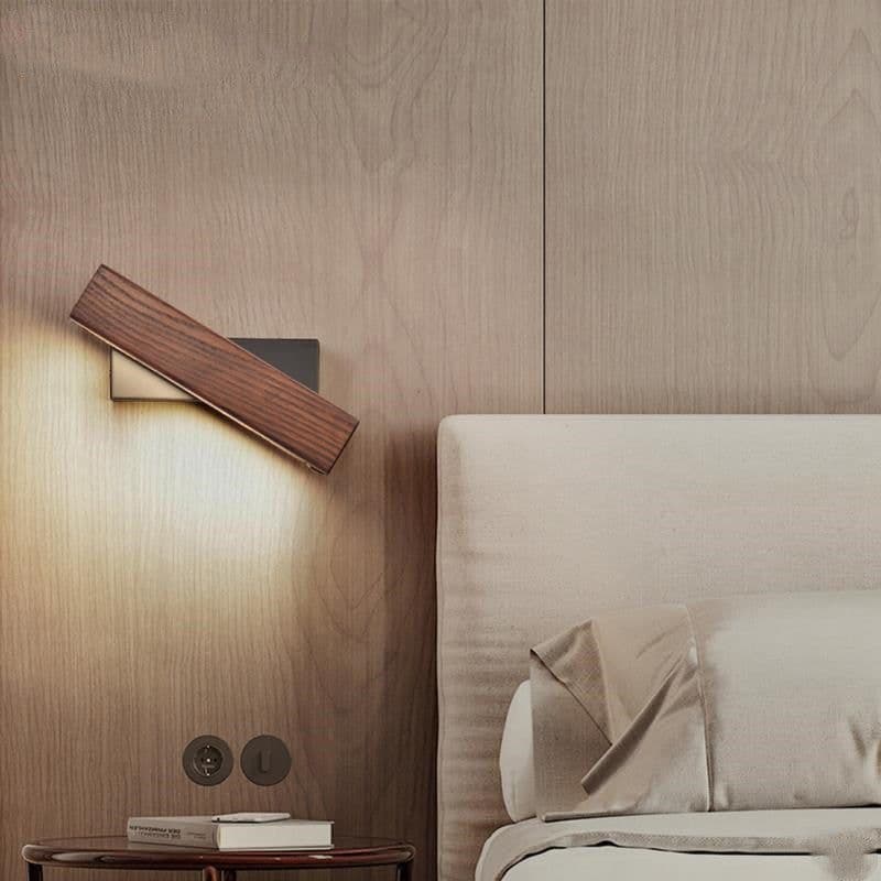 image-Walnut bedroom bedside lamp solid wood aisle