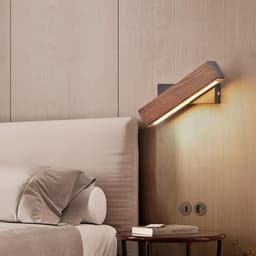 image-Walnut bedroom bedside lamp solid wood aisle