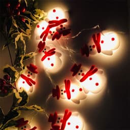 image-Snowman Christmas Tree LED Garland String Lights Snowflakes String Fairy Lights Hanging Ornaments