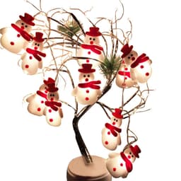 image-Snowman Christmas Tree LED Garland String Lights Snowflakes String Fairy Lights Hanging Ornaments