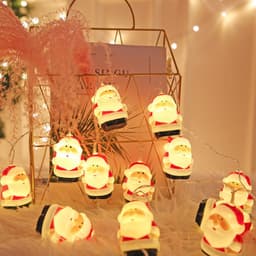 image-Snowman Christmas Tree LED Garland String Lights Snowflakes String Fairy Lights Hanging Ornaments