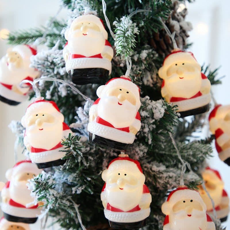 image-Snowman Christmas Tree LED Garland String Lights Snowflakes String Fairy Lights Hanging Ornaments