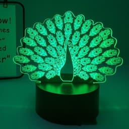 image-Peacock 3D Acrylic LED Light