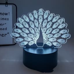 image-Peacock 3D Acrylic LED Light