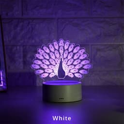 image-Peacock 3D Acrylic LED Light