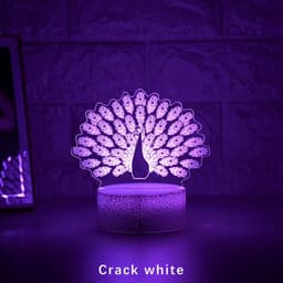 image-Peacock 3D Acrylic LED Light