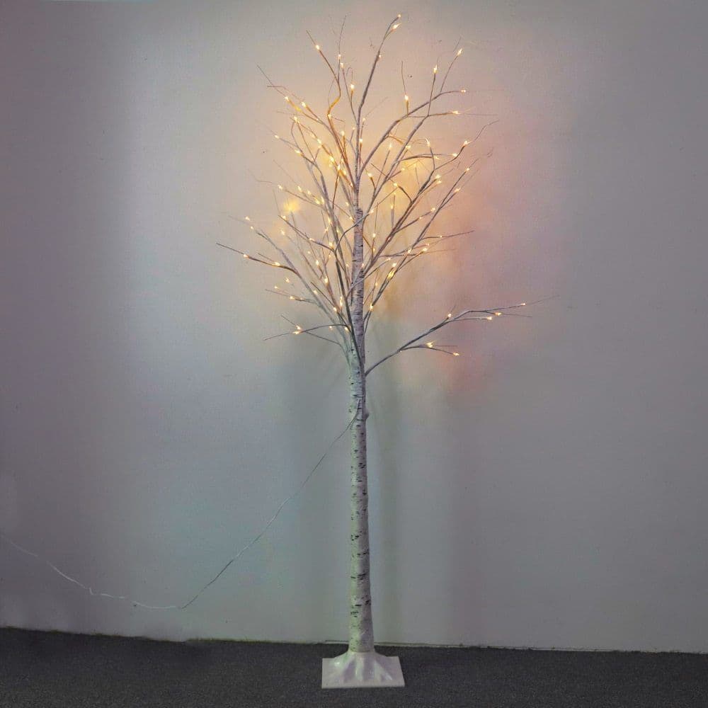 image-Birch tree decoration lights