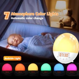 image-wifi voice control smart wake-up light alarm clock sunrise natural wake-up light