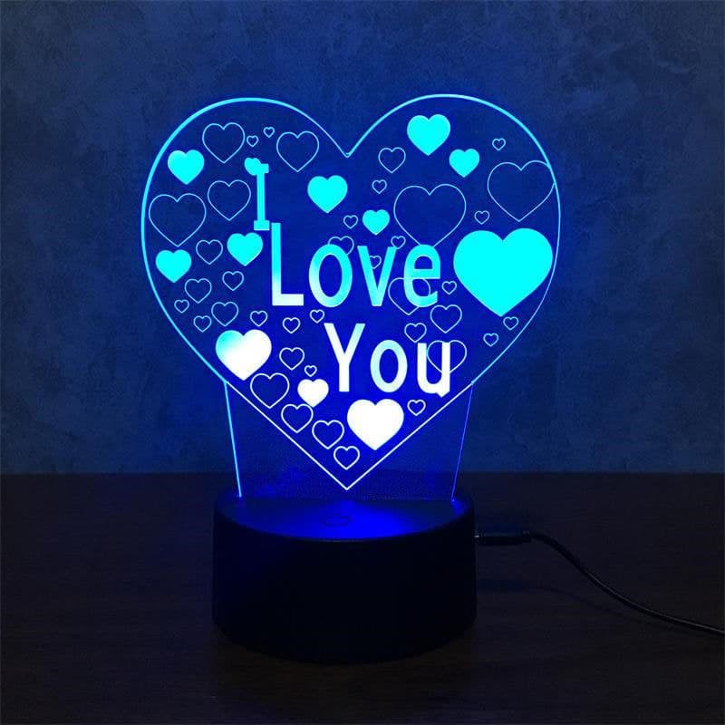 image-I LOVE YOU colorful 3D lights