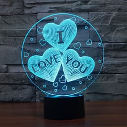 image-I LOVE YOU colorful 3D lights