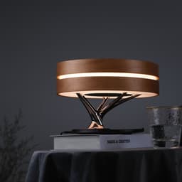 image-Round Intelligent Music Bluetooth Speaker Bed Lamp WiFi Circle Tree Of Led Light Wireless Charging For Living Room