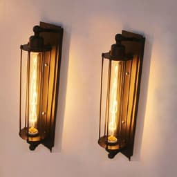 image-Industrial style retro wrought iron flute wall lamp