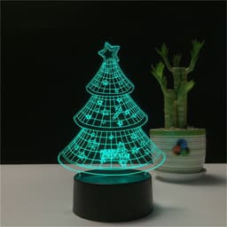 image-Christmas 3D table lamp colorful touch acrylic atmosphere light