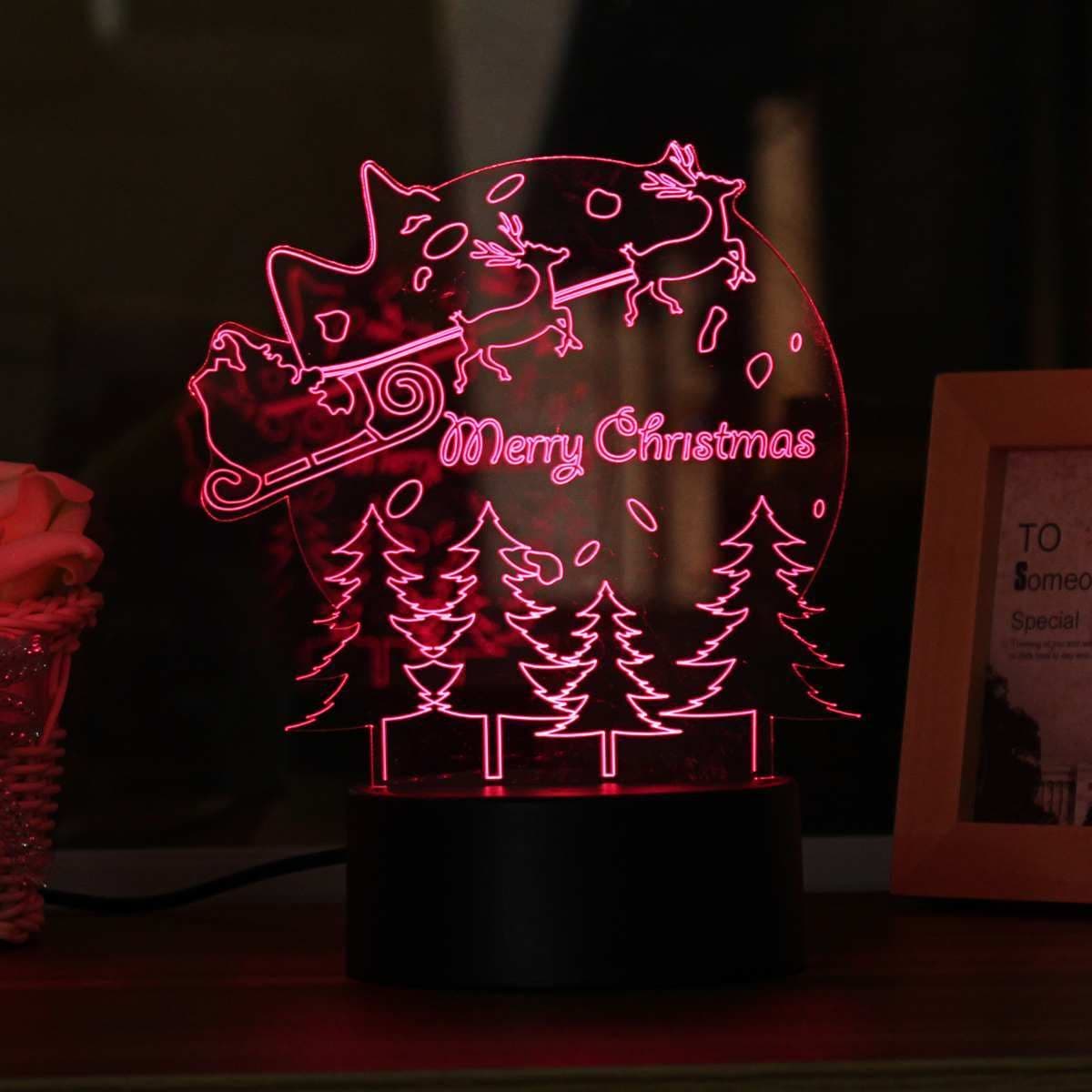 image-Christmas 3D table lamp colorful touch acrylic atmosphere light