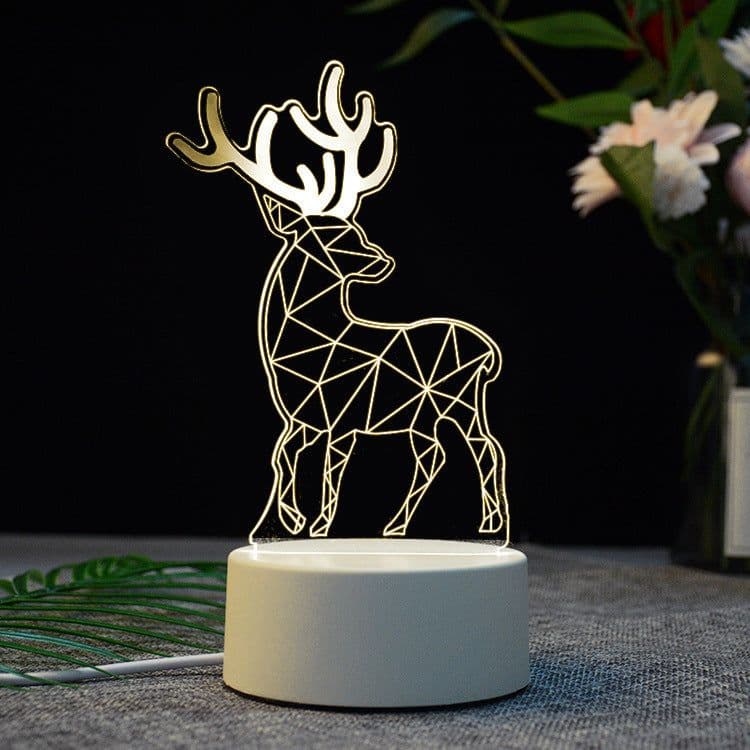 image-Christmas 3D table lamp colorful touch acrylic atmosphere light