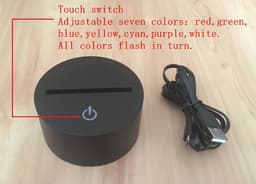 image-Christmas 3D table lamp colorful touch acrylic atmosphere light