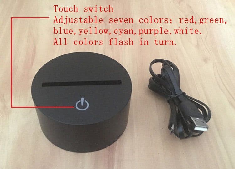 image-Christmas 3D table lamp colorful touch acrylic atmosphere light