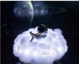 image-LED Colorful Clouds Astronaut Lamp With Rainbow Effect As Children's Night Light Creative Gift
