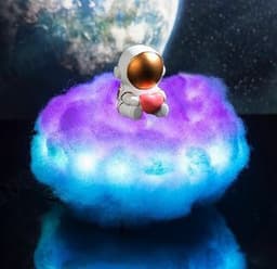 image-LED Colorful Clouds Astronaut Lamp With Rainbow Effect As Children's Night Light Creative Gift