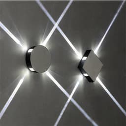 image-Modern simple square round LED aluminum wall light