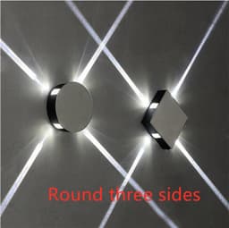 image-Modern simple square round LED aluminum wall light