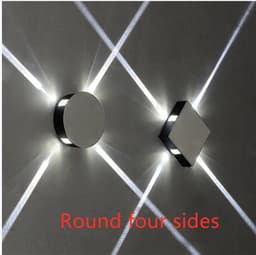 image-Modern simple square round LED aluminum wall light
