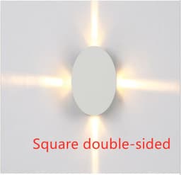 image-Modern simple square round LED aluminum wall light