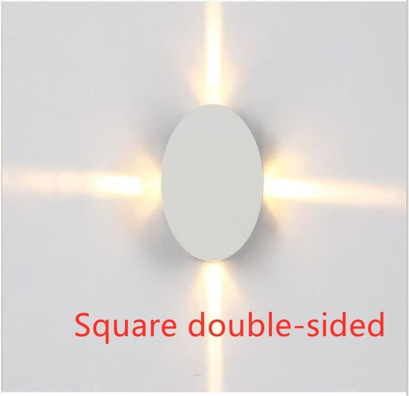 image-Modern simple square round LED aluminum wall light