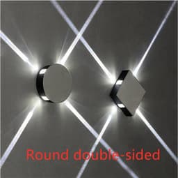image-Modern simple square round LED aluminum wall light