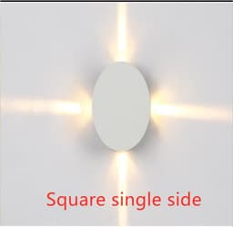 image-Modern simple square round LED aluminum wall light