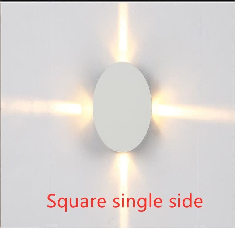 image-Modern simple square round LED aluminum wall light
